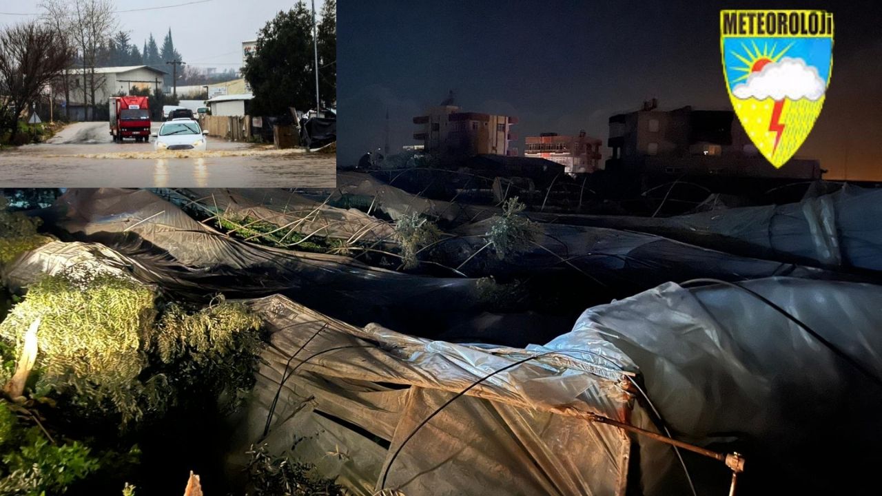 Antalya Kumluca’da hortum ev ve seralarda hasara yol açtı