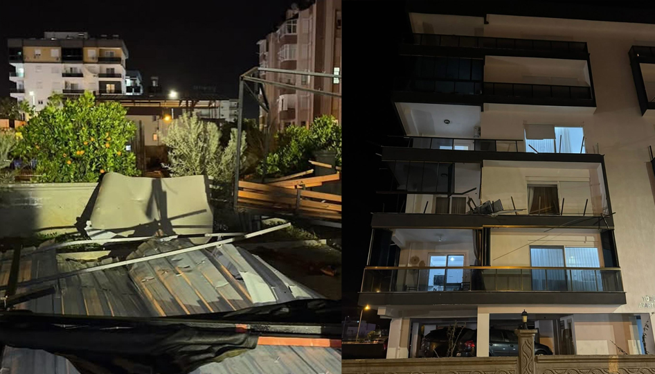 Finike’de geceyi fırtına vurdu