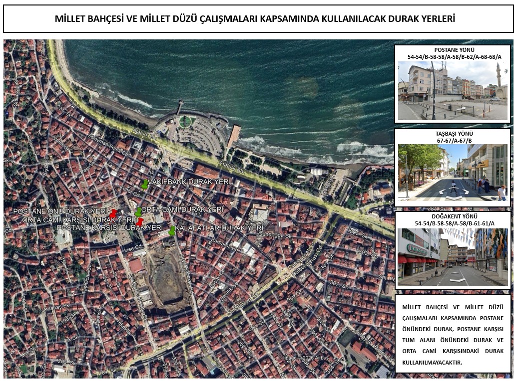 Altınordu'da geçici ulaşım değişikliği