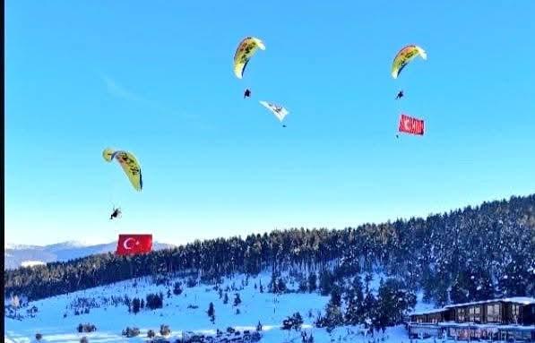 Sarıkamış Semalarında Paramotor Uçuşu gerçekleştirildi