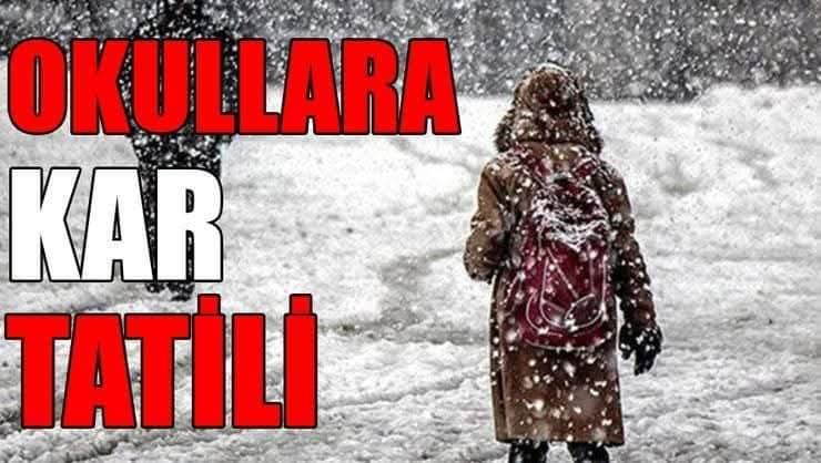 Kars'ta eğitime kar engeli: okullar tatil edildi!