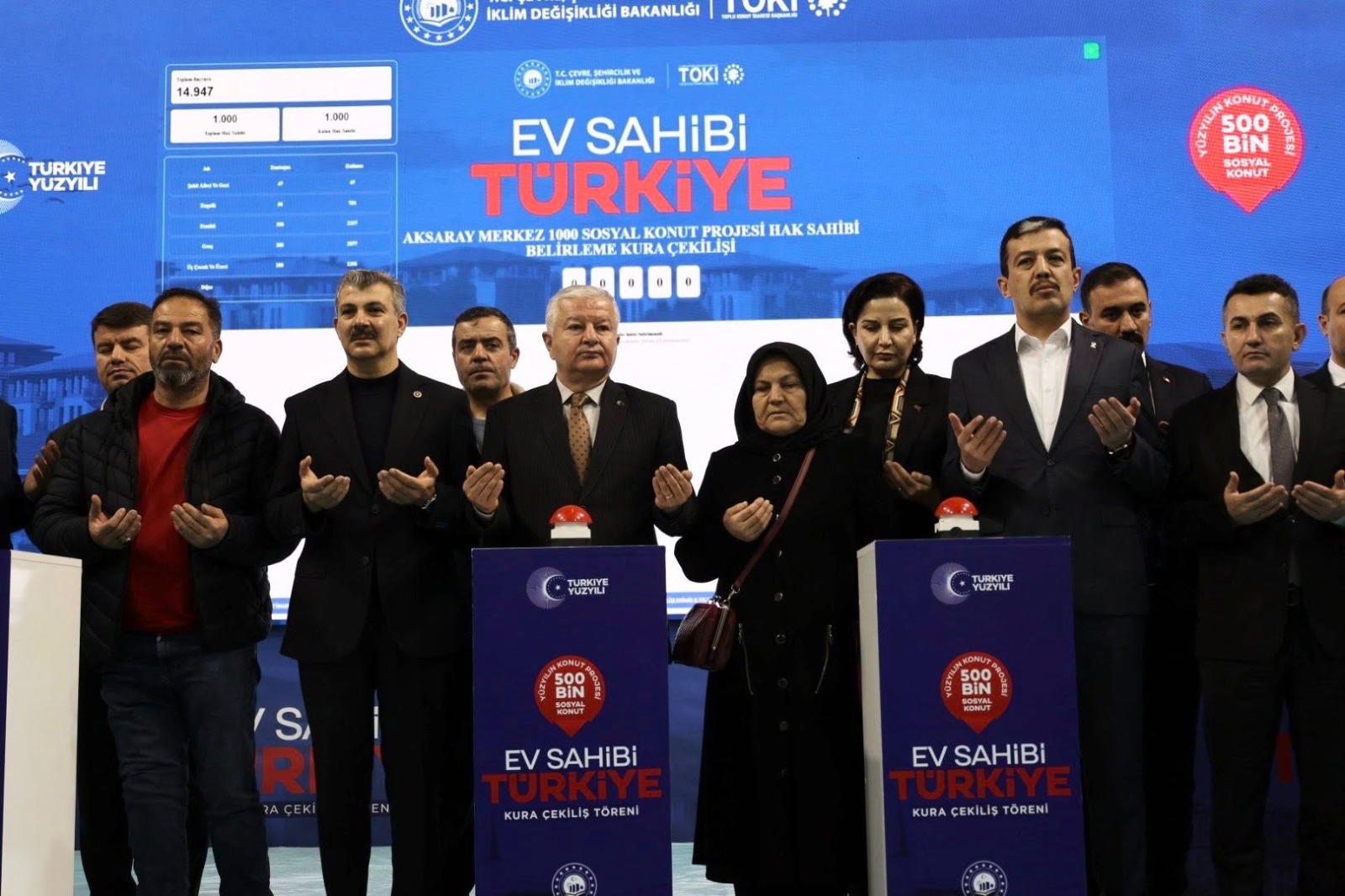 Aksaray’da TOKİ kurası çekildi: 2 bin 353 aile ev hayaline kavuştu